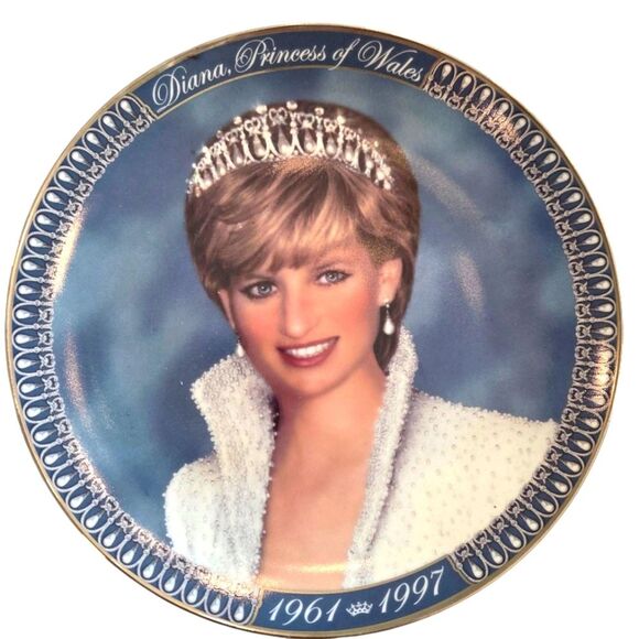Franklin Mint Princess Diana Tribute Plate, Danbury Diana The People's Princess - Picture 2 of 6